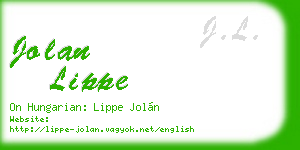 jolan lippe business card